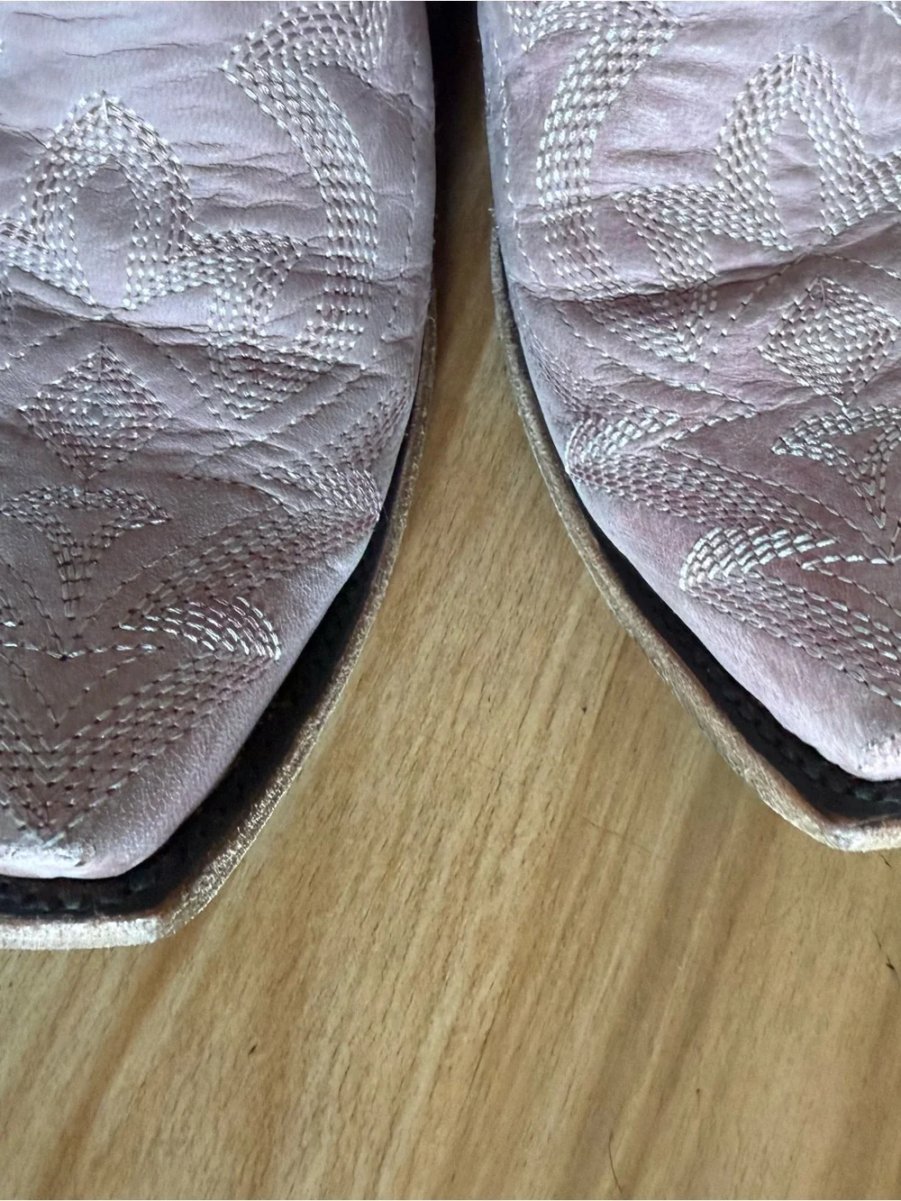 Ladies Lane Saratoga Western Cowboy Cowgirl Boots Snip Square Toe Blush Pink - 9